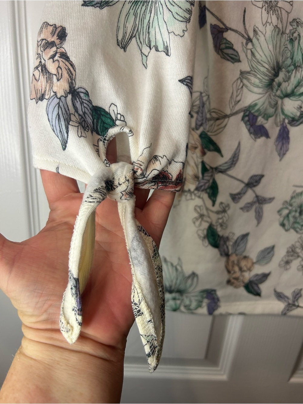 Liz Claiborne Floral Top Women’s Romantic Boho Cottagecore 3/4 Sleeve Blouse - Picture 4 of 6